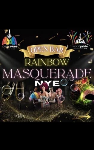 Soirée bal masquée arc-en-ciel pour le Nouvel An
